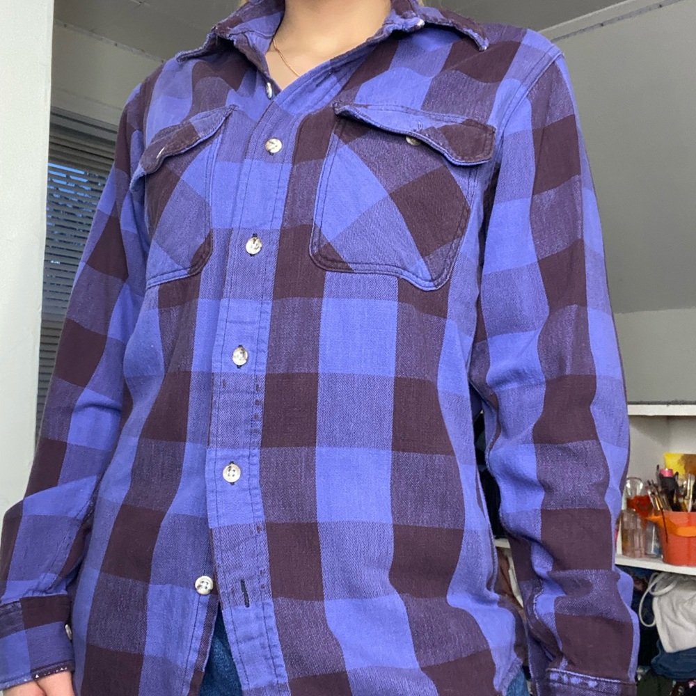 Bright purple color flannel
